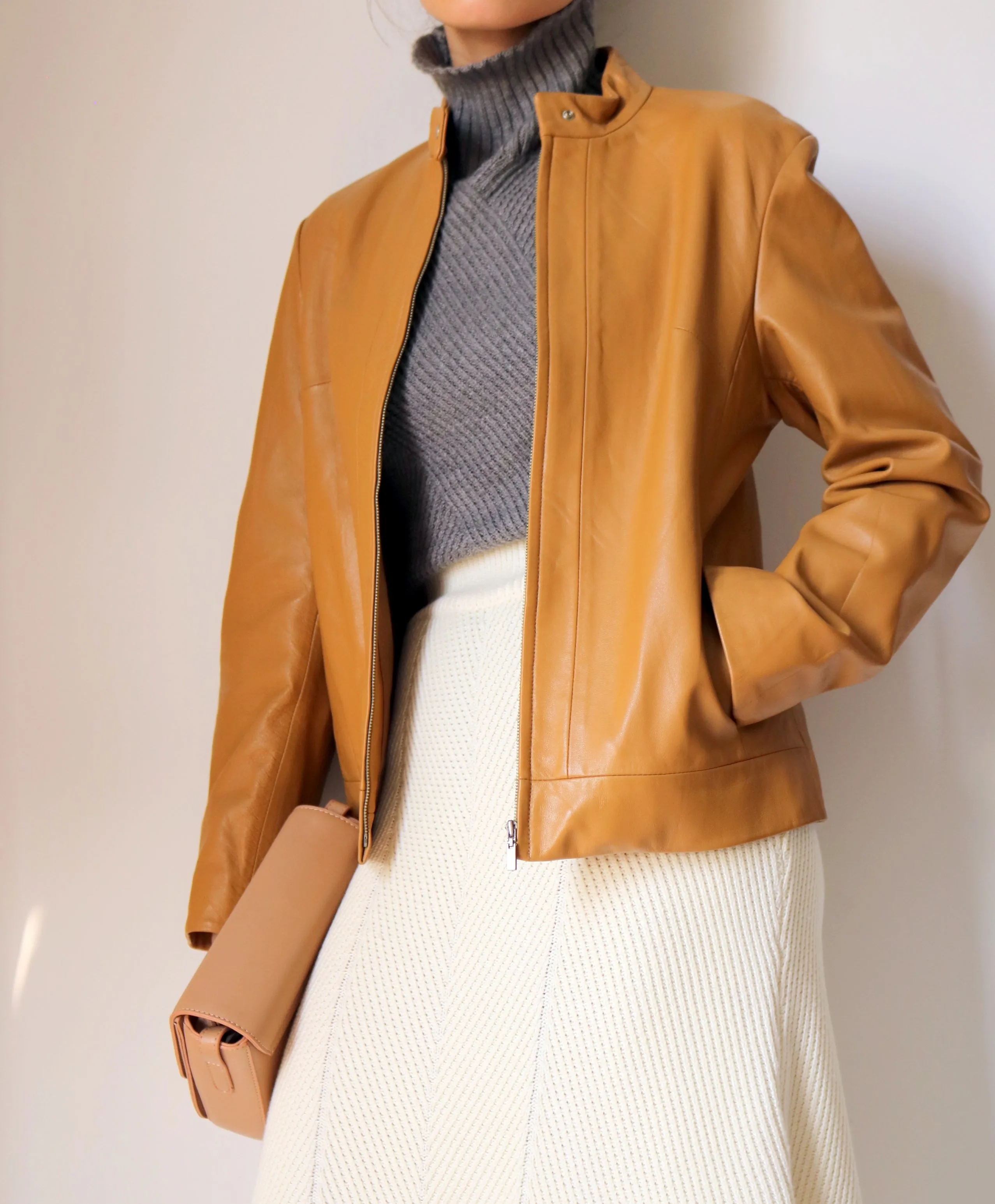Lea Jacket- (sheepskin leather,korean vintage)-sold out