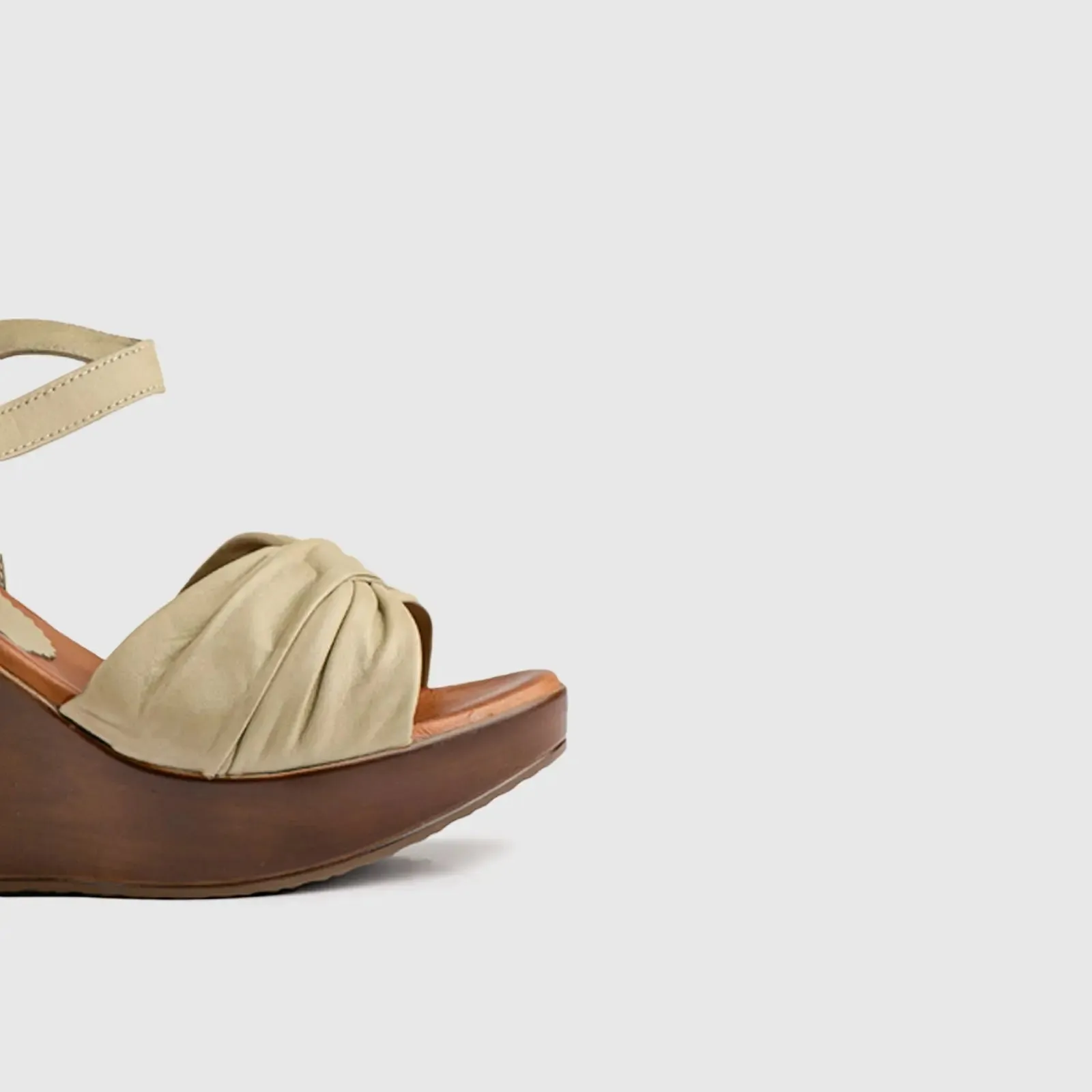 Leather Comfort Wedges Olive 10811