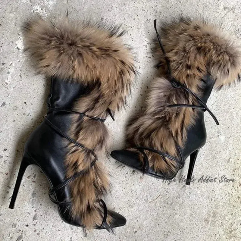 Leather Mid Calf Boots
