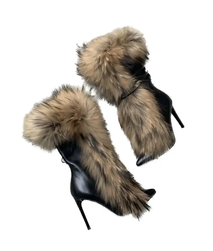Leather Mid Calf Boots
