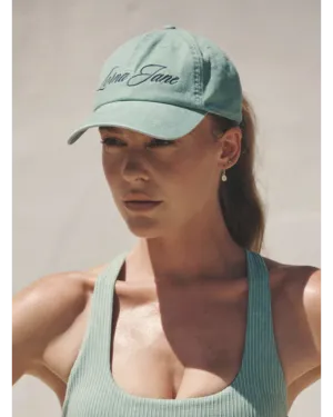 Lorna Jane Heritage Washed Logo Cap - Washed Green Juice