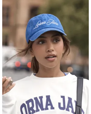 Lorna Jane Heritage Washed Logo Cap - Washed Riviera Blue