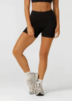 Lorna Jane Never Better Washed Seamless Bike Shorts - Washed Black