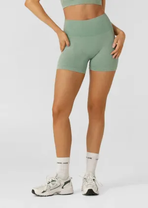 Lorna Jane Never Better Washed Seamless Bike Shorts - Washed Green Juice
