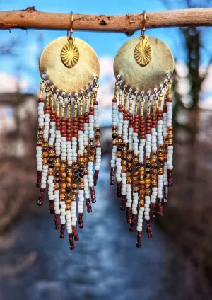 Lupe Tiger Eye Stone Beaded Earrings