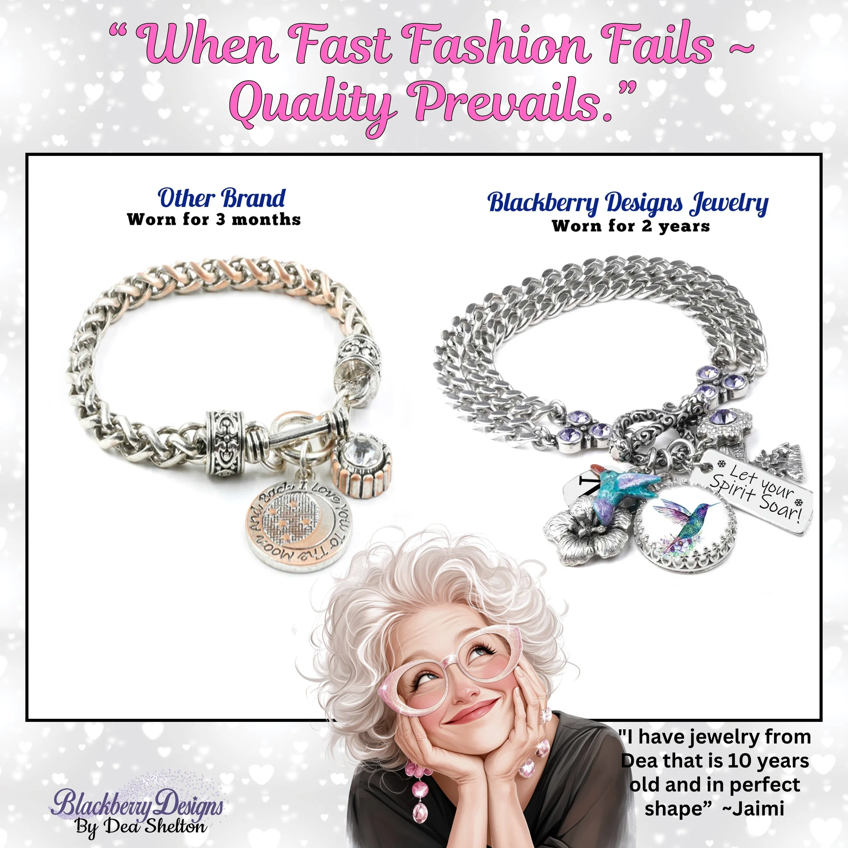 Madonna Pearl Charm Bracelet