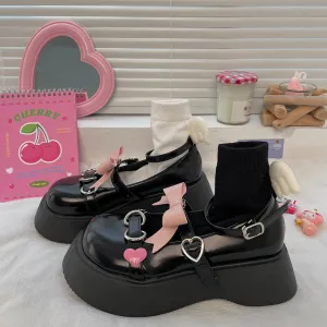 Mary Jane bow platform shoes yc50132