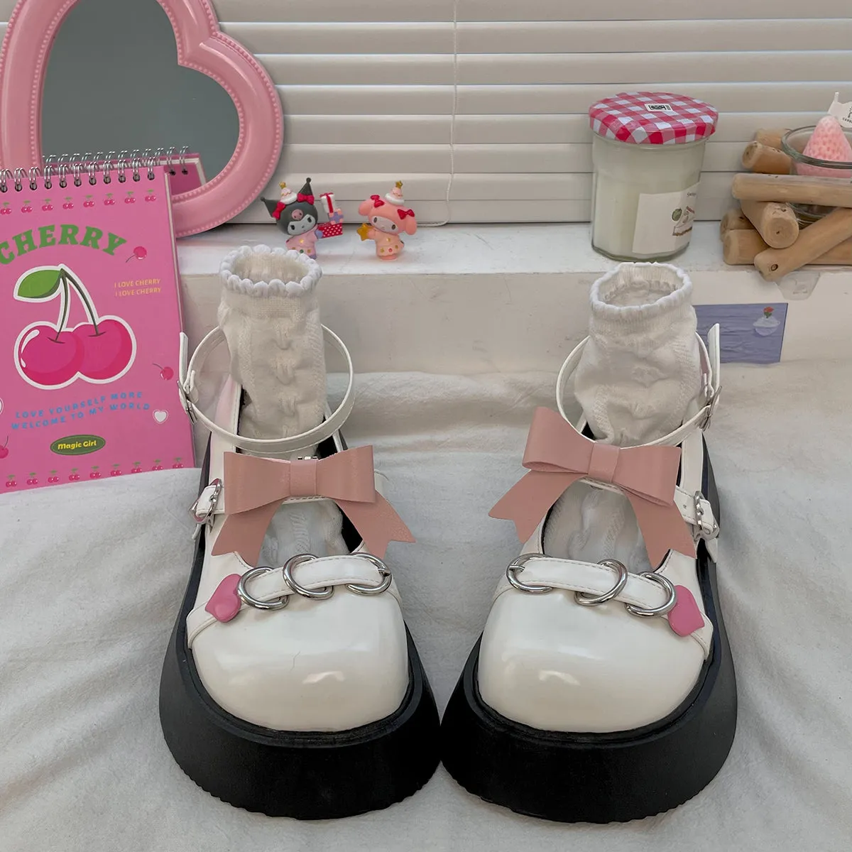 Mary Jane bow platform shoes yc50132