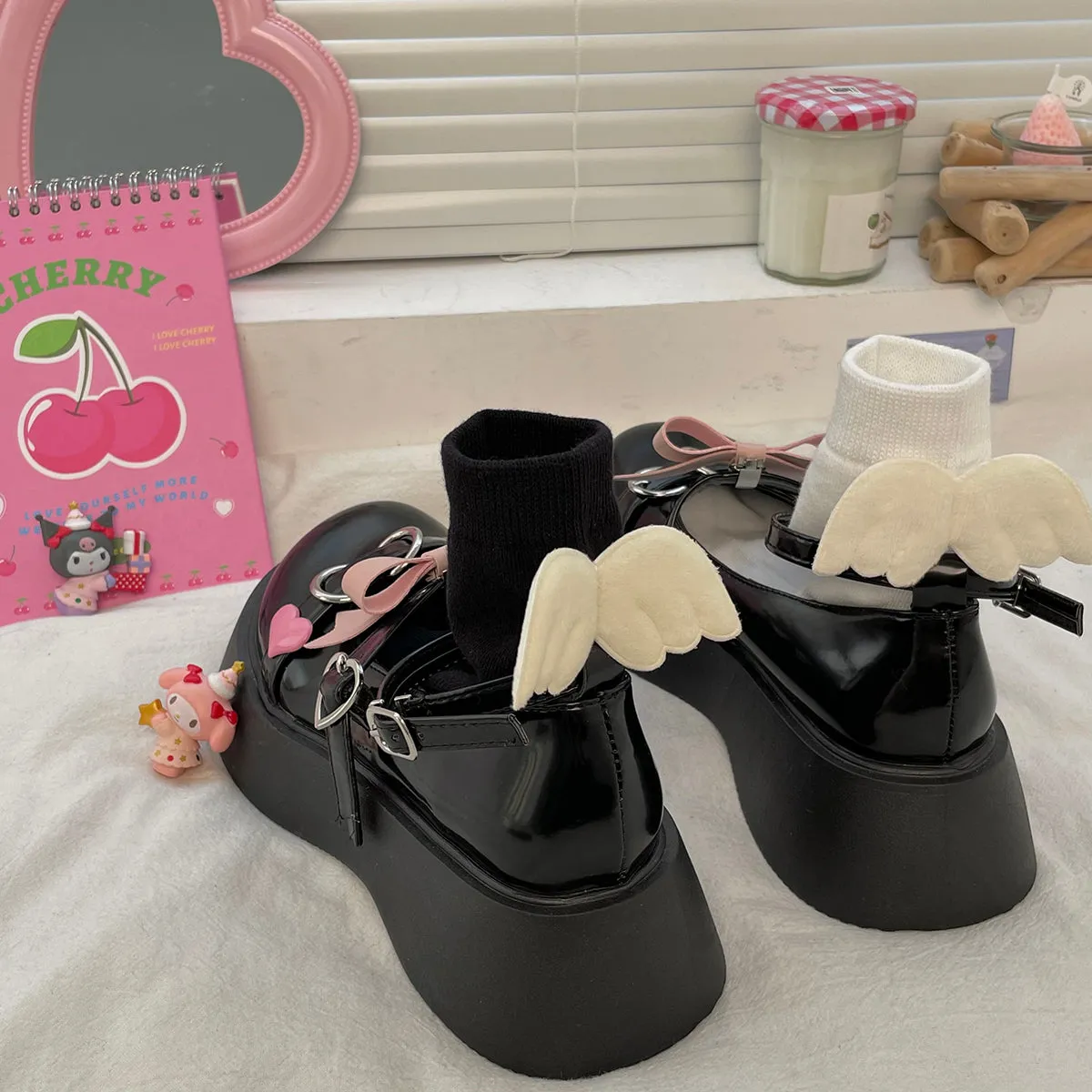 Mary Jane bow platform shoes yc50132