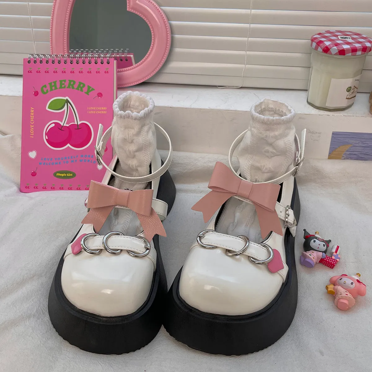 Mary Jane bow platform shoes yc50132
