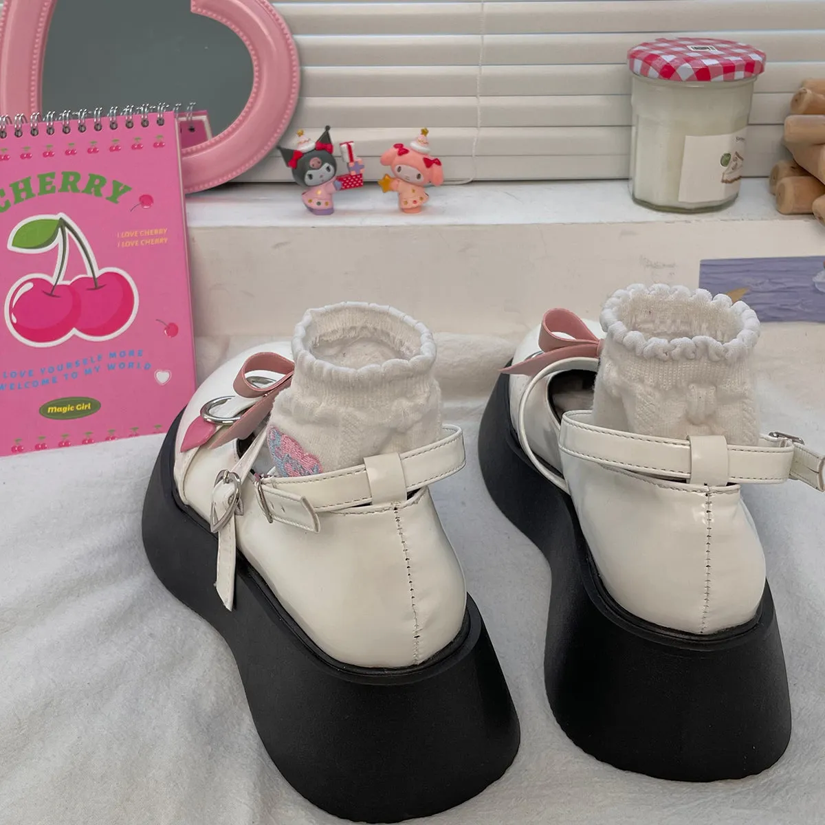 Mary Jane bow platform shoes yc50132
