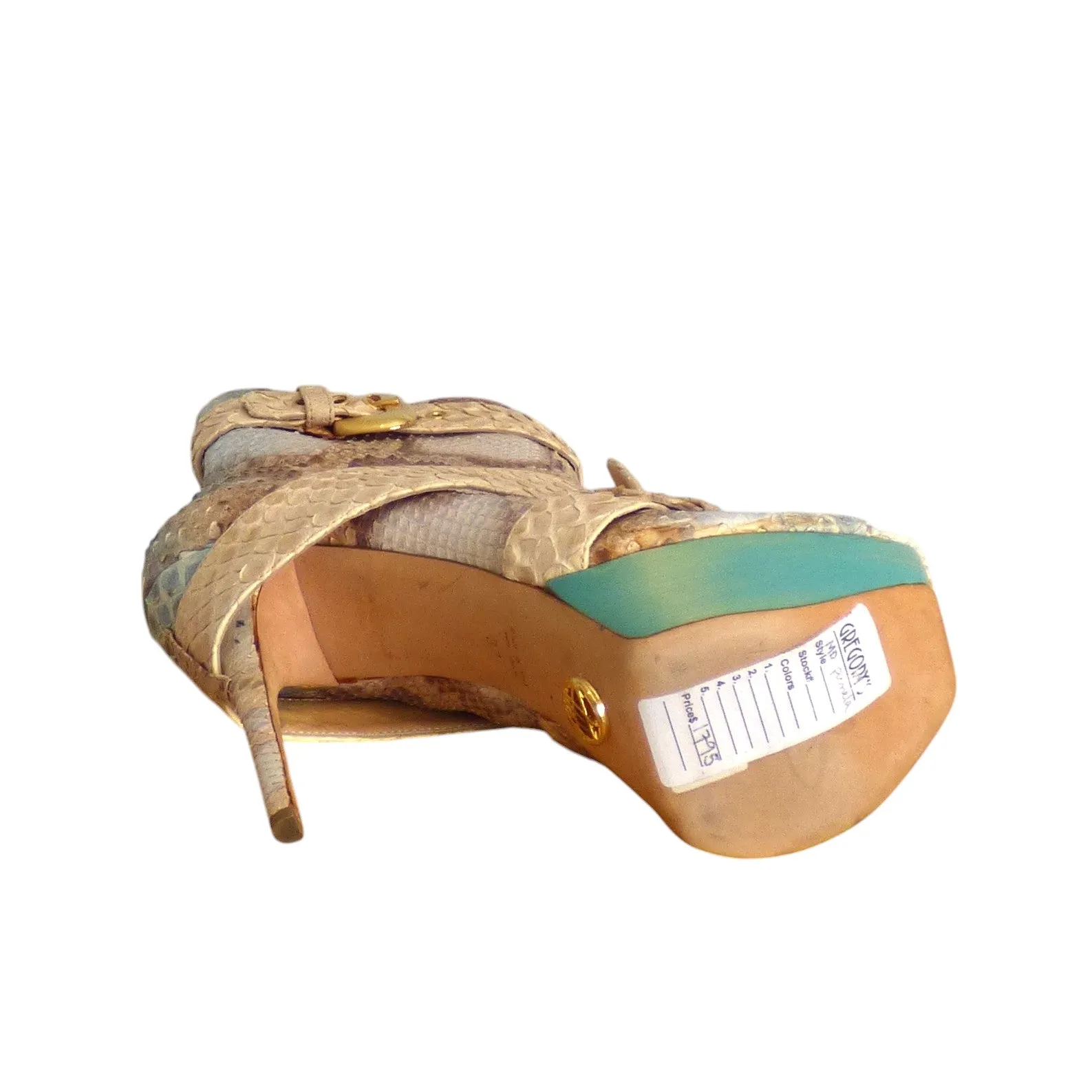 MASSIMO DOGANA- NIB Multi Color Snakeskin Platform Boots, Size 36