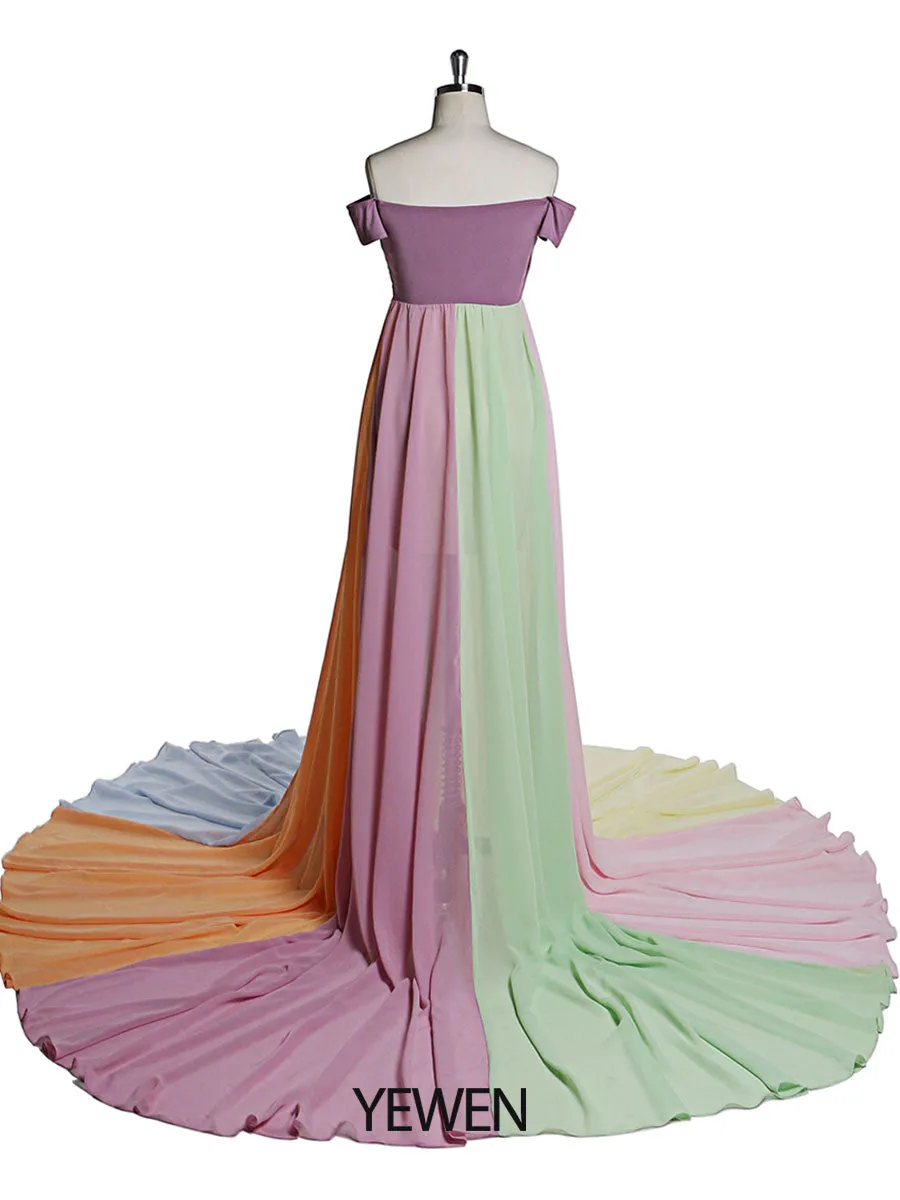 Maternity Dress for Photo Shoot Pregnant Women Fancy Photography Props Pregnancy Dress Elegence Maxi Gown Photo Shoot YW220104