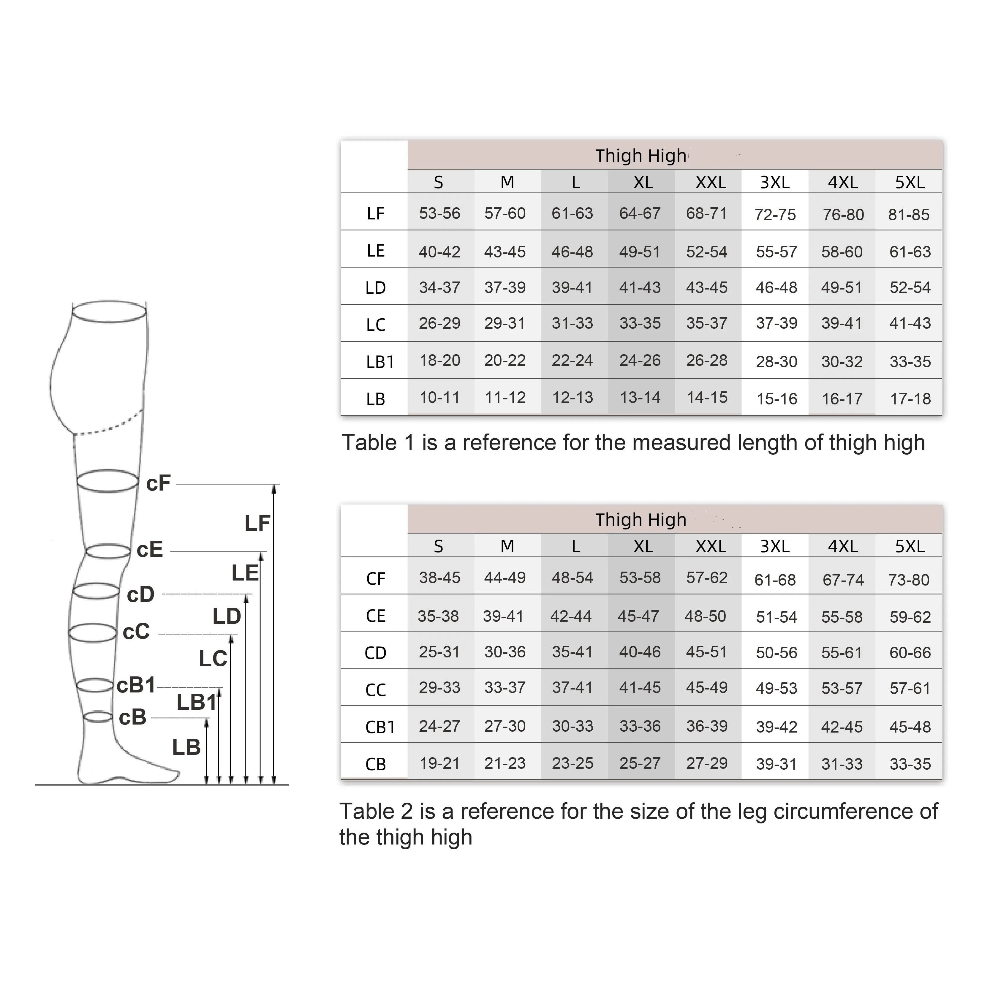 Medical Compression Stockings - Black - Thigh High Tights - CCL 1 - 15-21mmHG - Open Toe