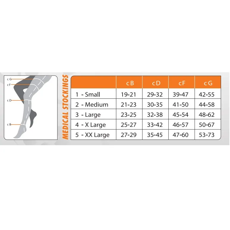 Medical Compression Stockings - Thigh High - 30-40mmHG