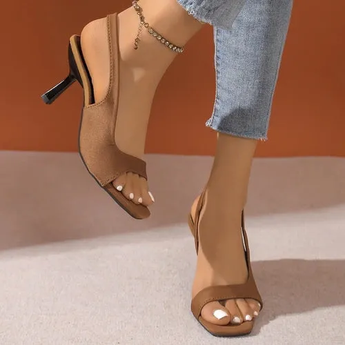 'Medika' Open Toe Kitten Heels