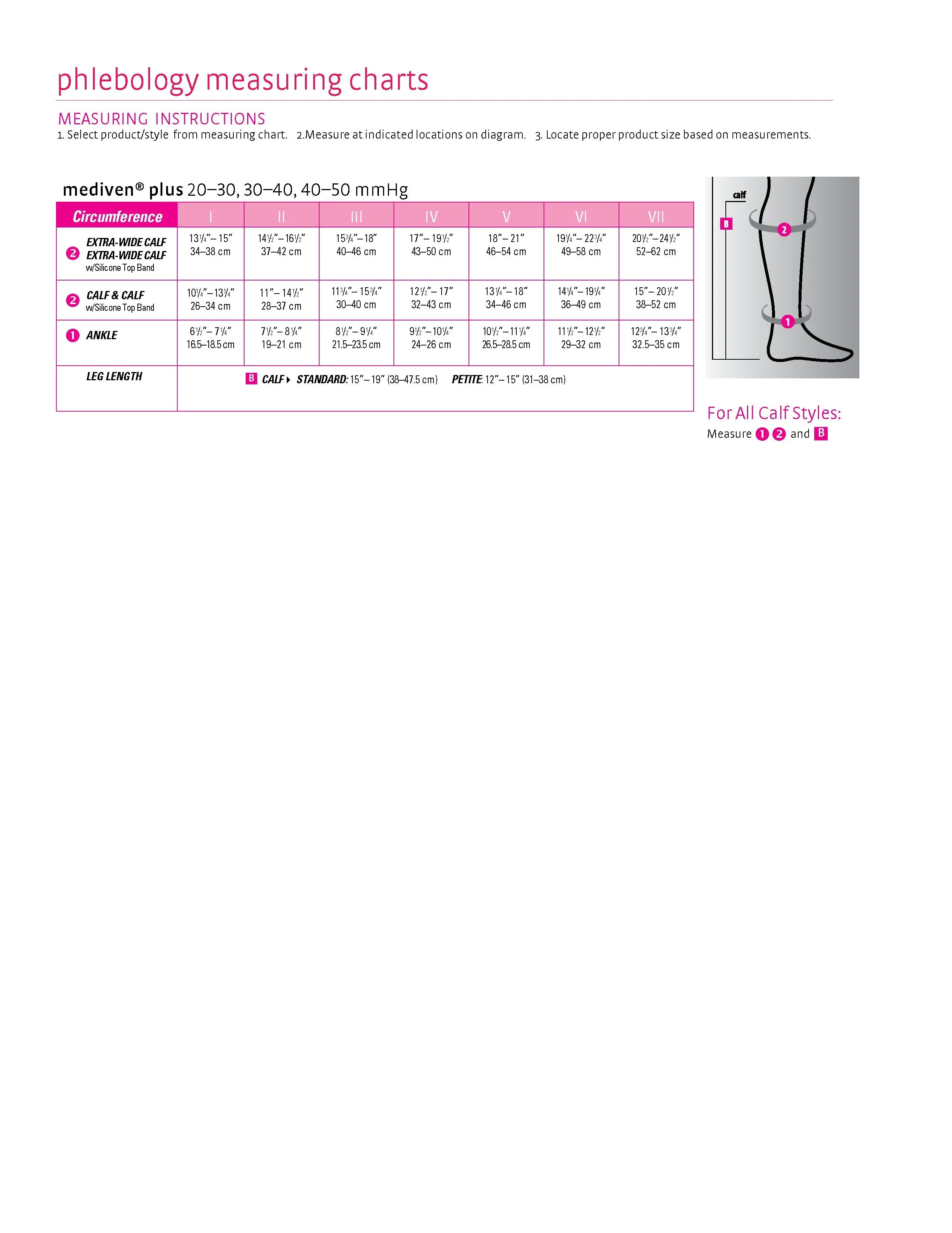 mediven plus, 30-40 mmHg, Calf High with Silicone Topband, Open Toe