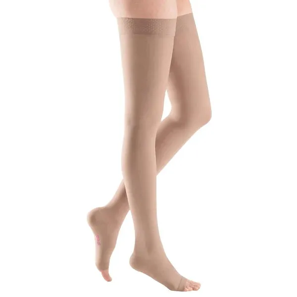 mediven Plus Thigh High Compression Stocking   Silicone Topband Beige