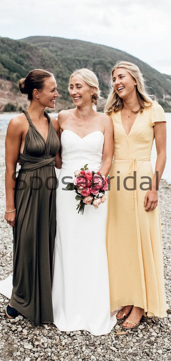 Mermaid Unique Simple Satin Vintage Wedding Dresses WD0490