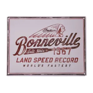 Metal Bonneville Salt Flats Sign