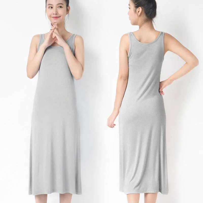 Modal Vest Dress Women's Summer Style Inner Long Skirt All-match Dress