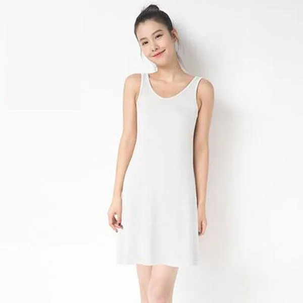 Modal Vest Dress Women's Summer Style Inner Long Skirt All-match Dress
