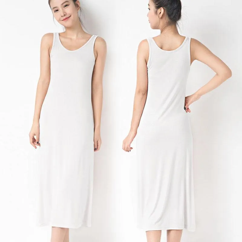 Modal Vest Dress Women's Summer Style Inner Long Skirt All-match Dress