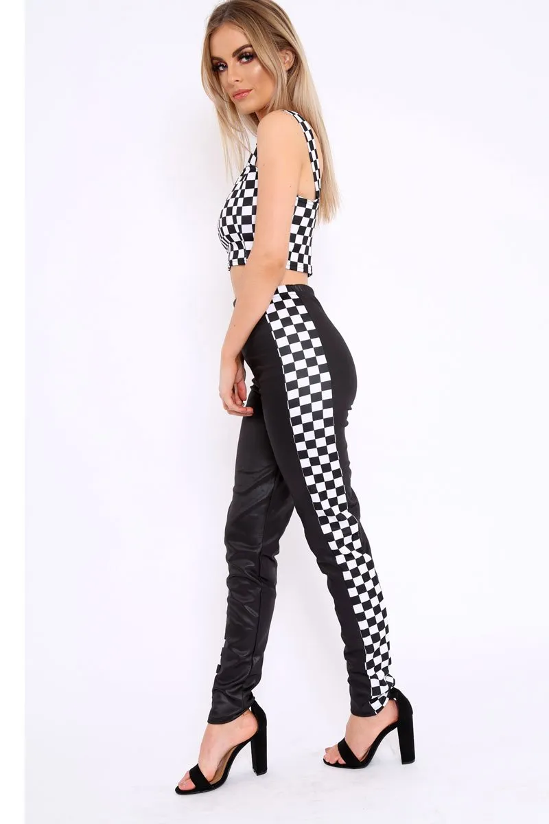 Monochrome Checkerboard Grid Check Co-Ord - Kiyla