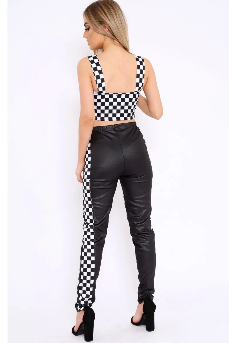 Monochrome Checkerboard Grid Check Co-Ord - Kiyla