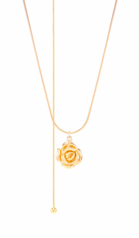 Mystic Rose Adjustable Necklace, 18K Gold, *As seen on Olivia Culpo
