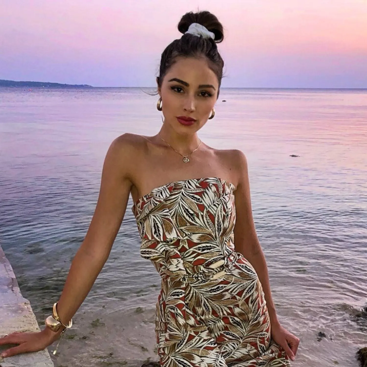 Mystic Rose Adjustable Necklace, 18K Gold, *As seen on Olivia Culpo