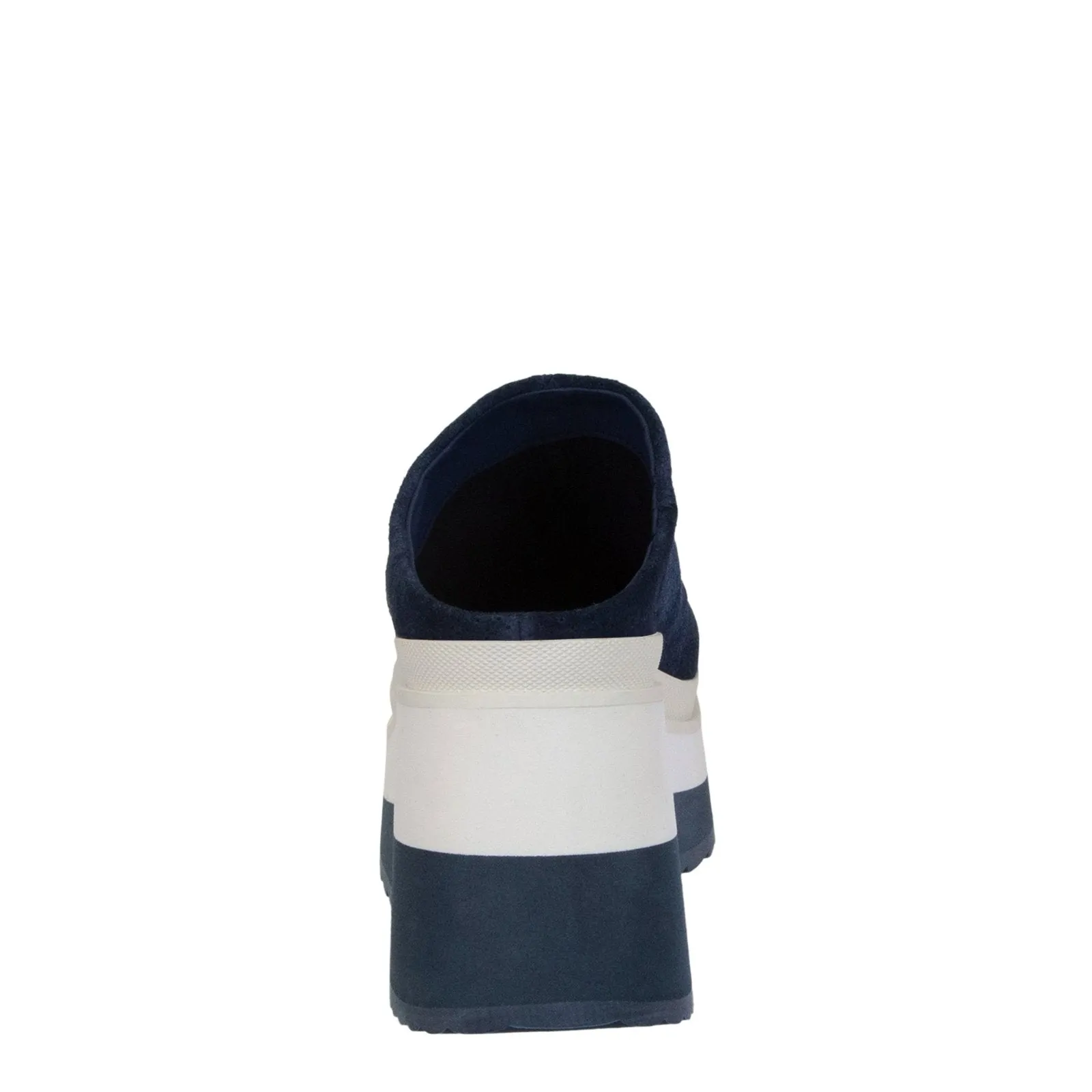 NAKED FEET: COACH in NAVY Platform Clogs