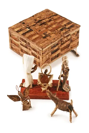 Nativity Box Set of Banana Fiber - S