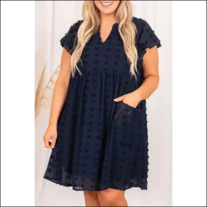 Navy Blue Swiss Dot Dress: so Comfy, Youll Forget Pants Exist 💙 Needful Things