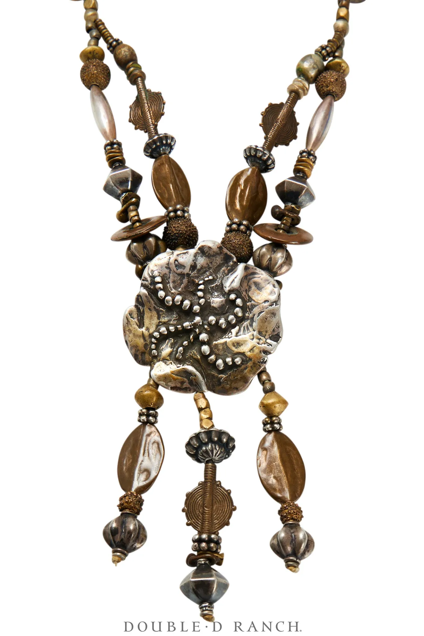 Necklace, Mummy's Bundle, Statement, Mixed Metals, Hallmark, Vintage, 3322