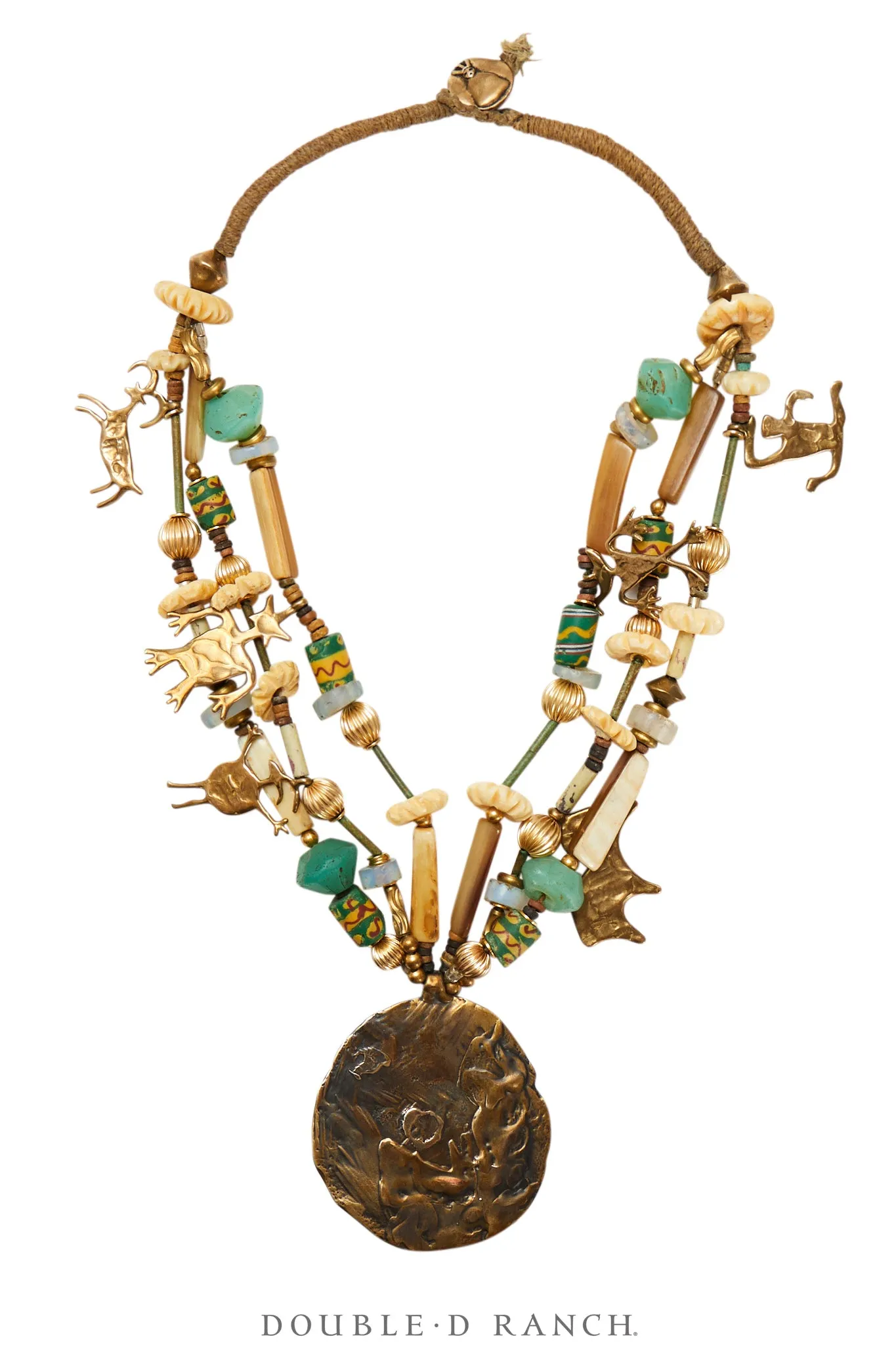 Necklace, Mummy's Bundle, Statement, Petroglyphs, Hallmark, Vintage, 3323