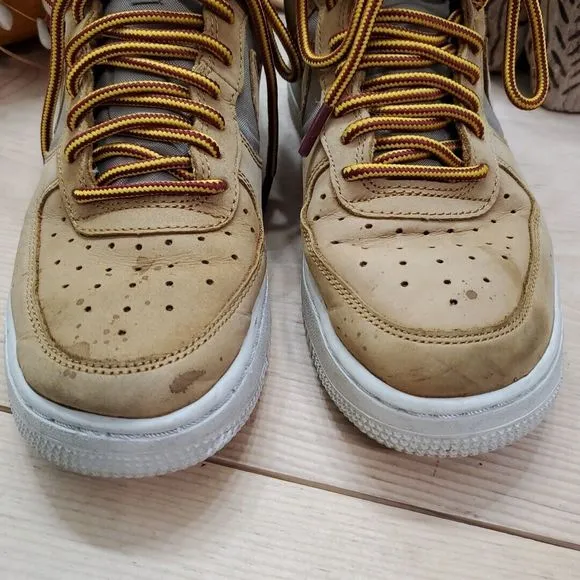 Nike Air Force 1 High Premium PRM Wheat High Tops Sneaker AR0733-700 Youth 6Y