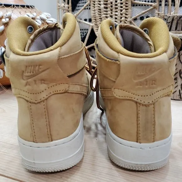 Nike Air Force 1 High Premium PRM Wheat High Tops Sneaker AR0733-700 Youth 6Y