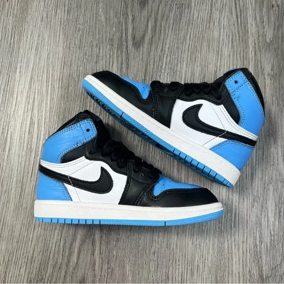 Nike Air Jordan 1 High UNC Toe University Blue FD1412-400 Toddler Boys Size 12C