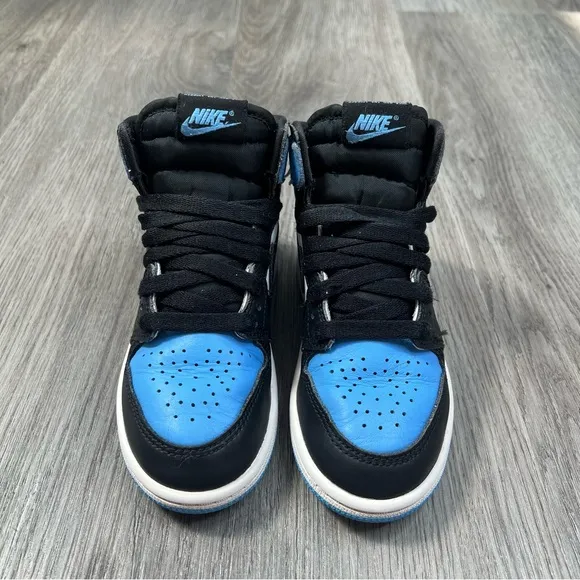 Nike Air Jordan 1 High UNC Toe University Blue FD1412-400 Toddler Boys Size 12C