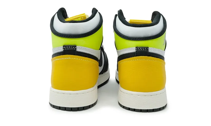 Nike Air Jordan 1 Retro High White Black Volt University Gold 555088-118