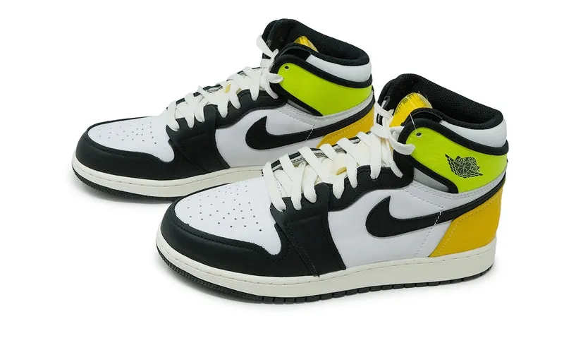 Nike Air Jordan 1 Retro High White Black Volt University Gold 555088-118