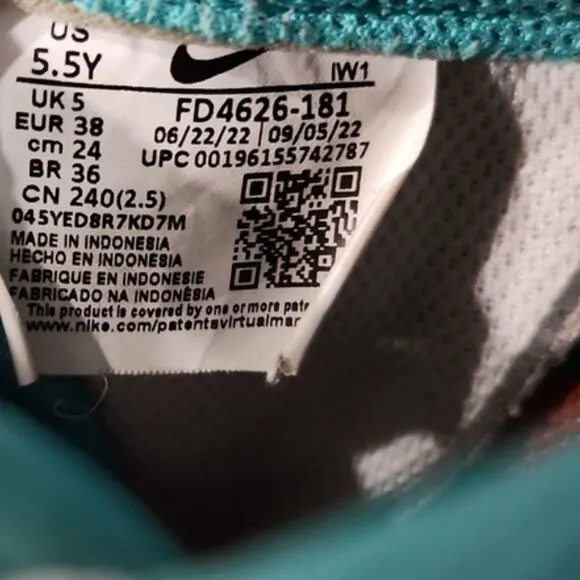 Nike Big Kids Air Force 1 LV8 'Leap High', FD4626-181, Size 5.5Y