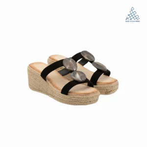 Noir Luxe Vegan Wedges