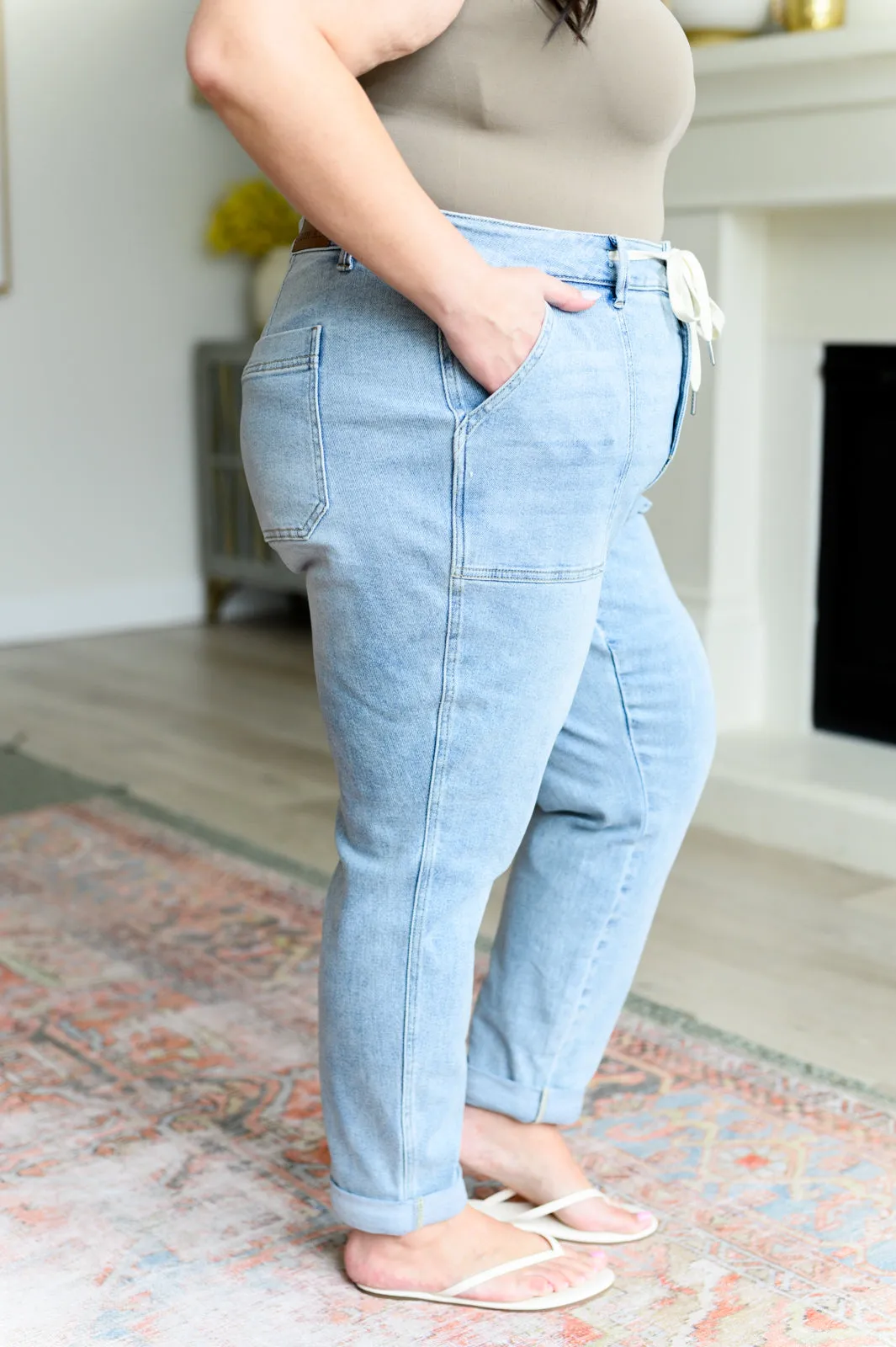 Not So Plain Jane High Rise Vintage Denim Judy Blue Jogger