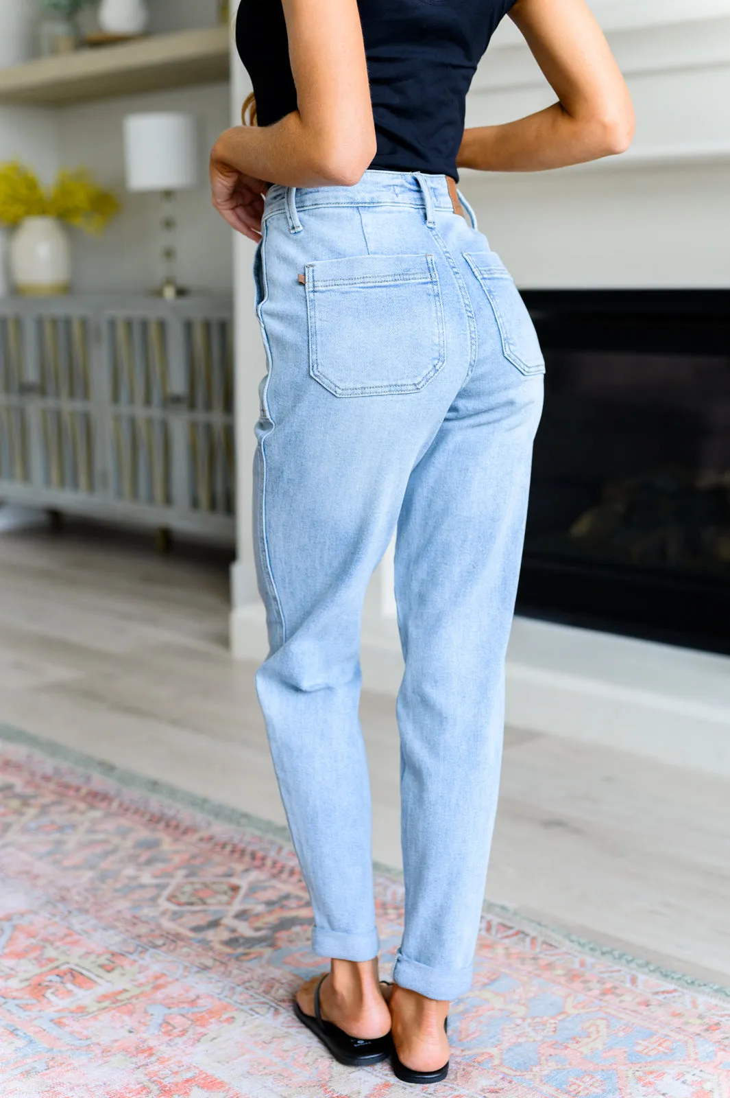 Not So Plain Jane High Rise Vintage Denim Judy Blue Jogger