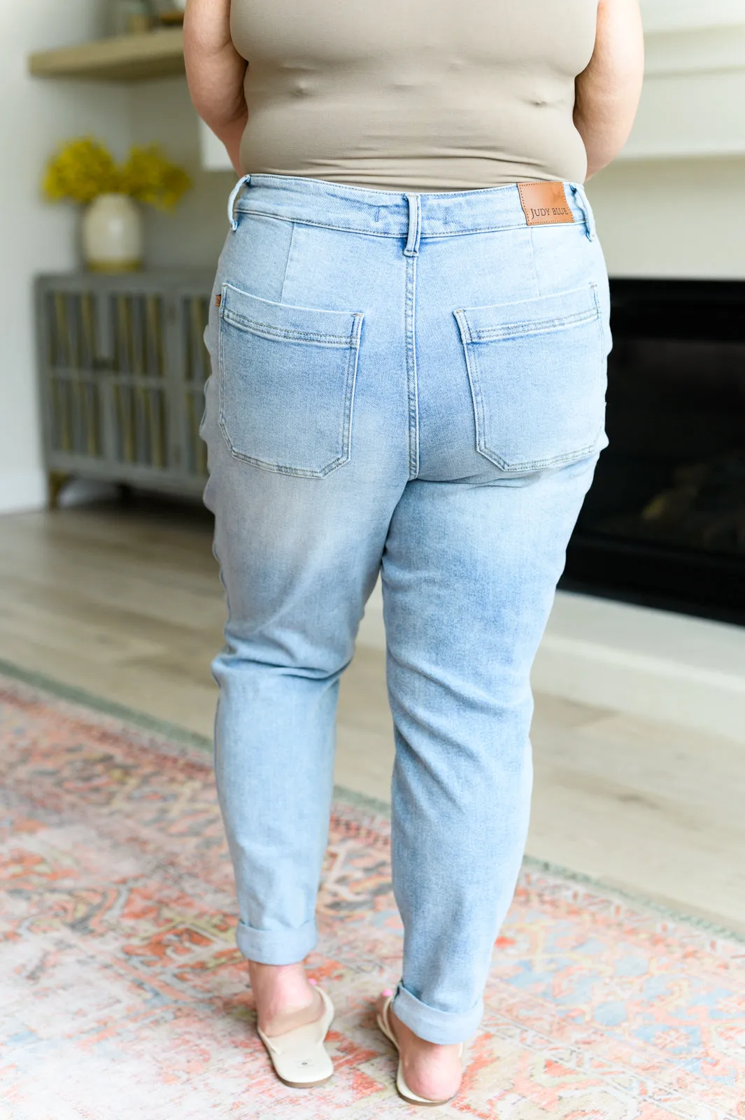 Not So Plain Jane High Rise Vintage Denim Judy Blue Jogger