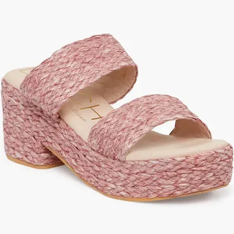 Ocean Ave Platform Sandal - Rose