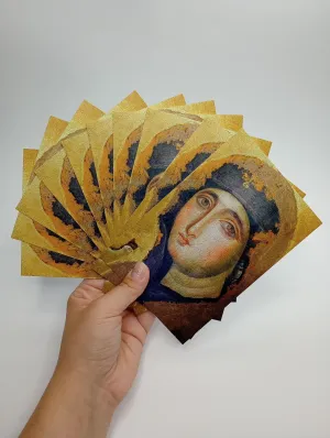 Oldest Icon of Mary in Rome – Postcard / 4x6 Holy Card – pack of 3, 10, or 100  –  Advocata Nostra from Roman  Times