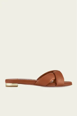 Olie Slide Flat in Tobacco